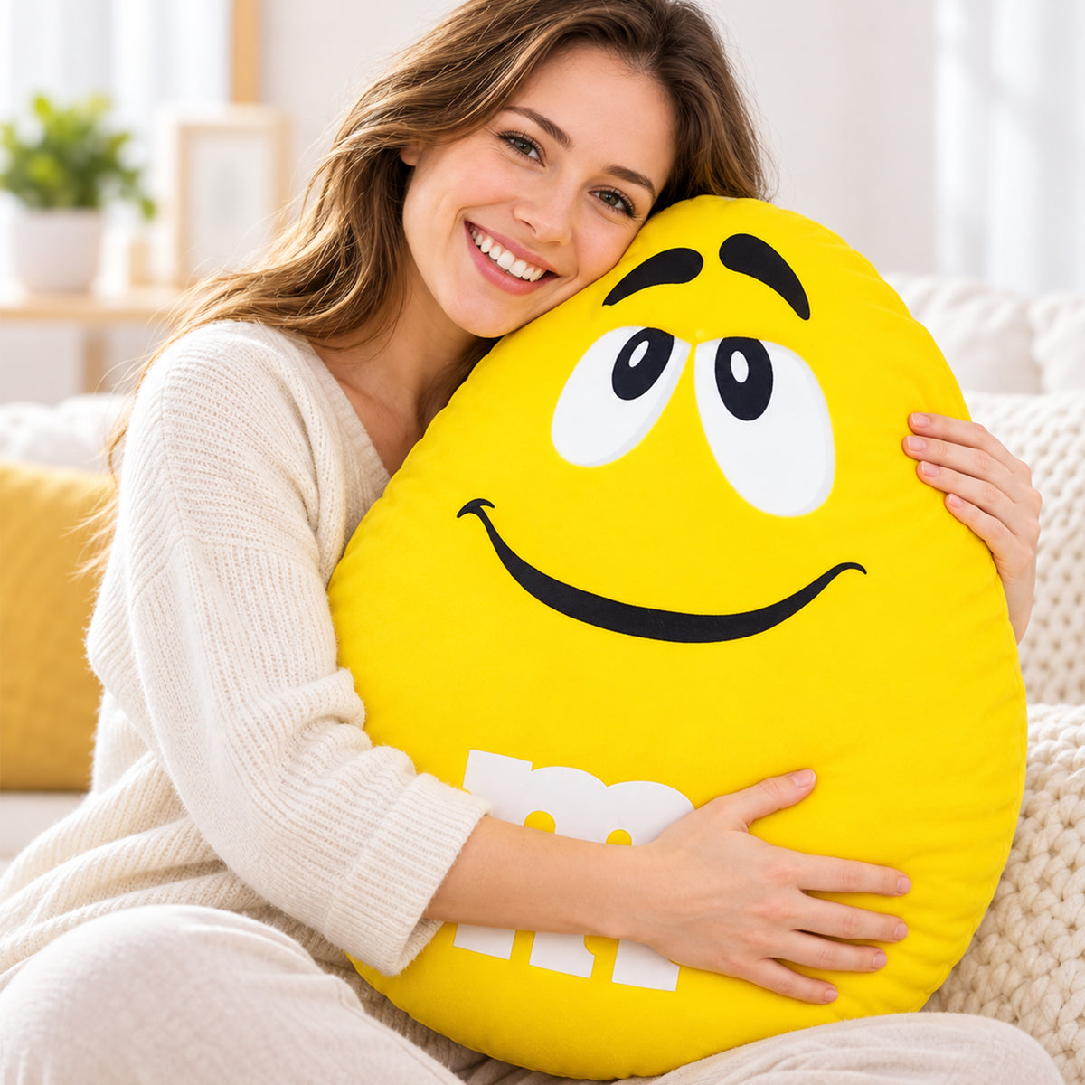 Almohada Ultra Suave Varios Diseños Decoración Modfull Prin®  Amarillo  Lunetas