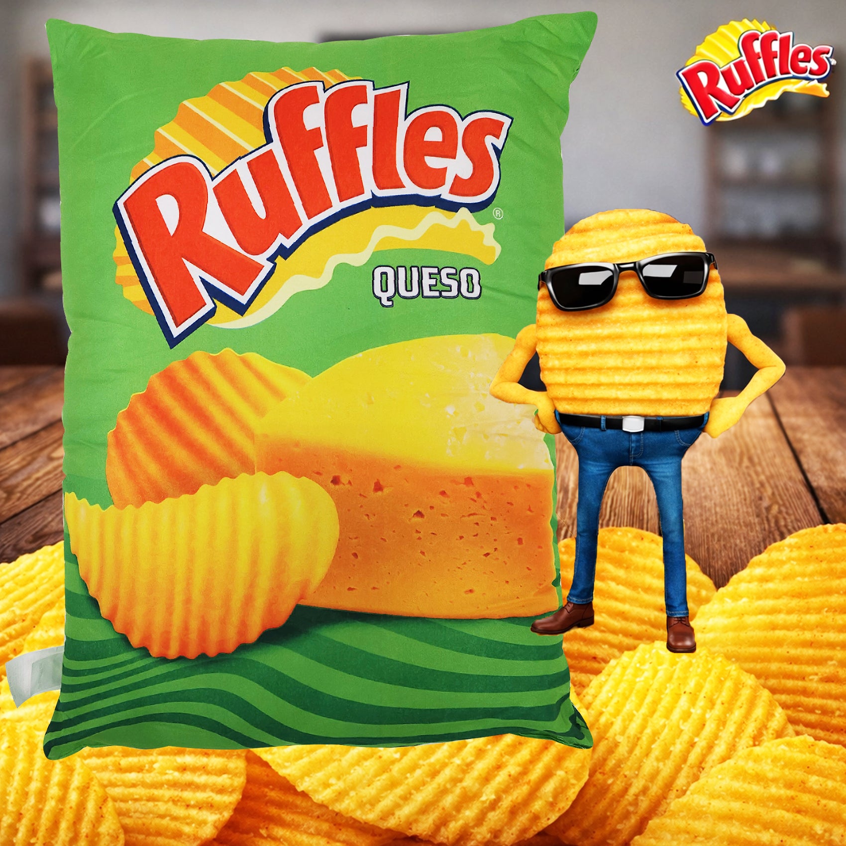 Cojín Almohada Ultra Suave De Botana Divertido Providencia® Ruffles