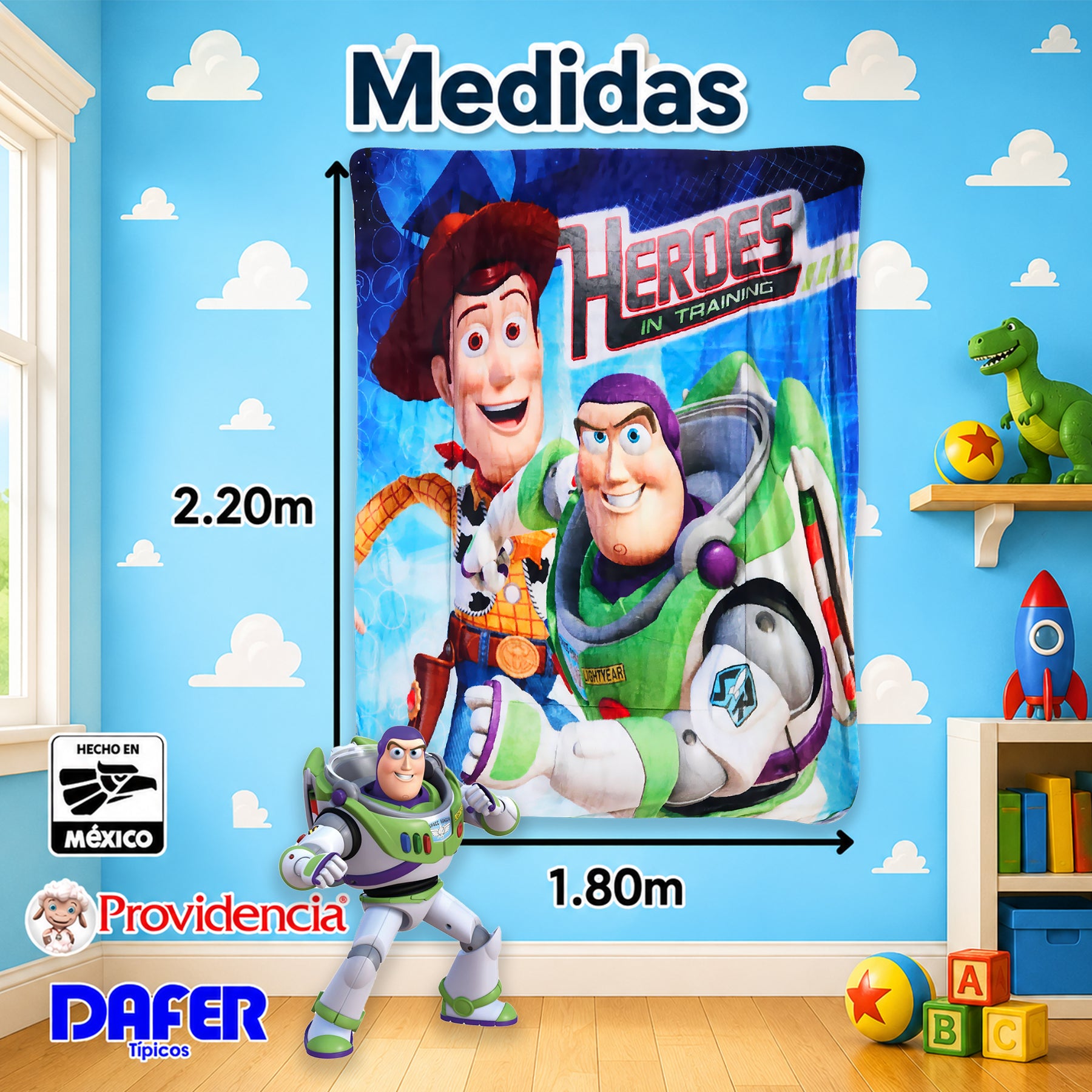 Cobertor Borrega Matrimonial 1.80x2.2m Infantil Providencia® Toy Story